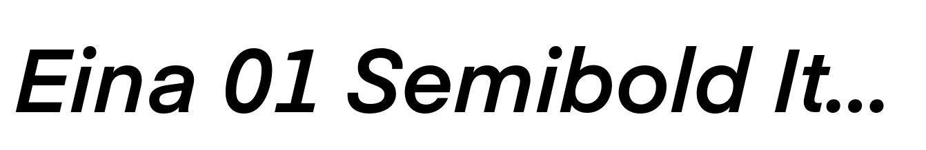 Eina 01 Semibold Italic